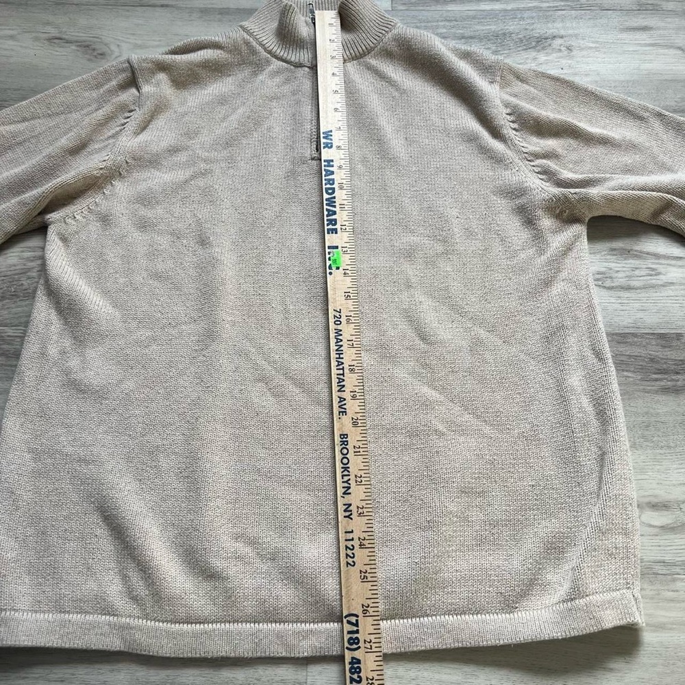 L.L. Bean Men's Light Tan Zip-Up Sweater - Picture 4 of 4
